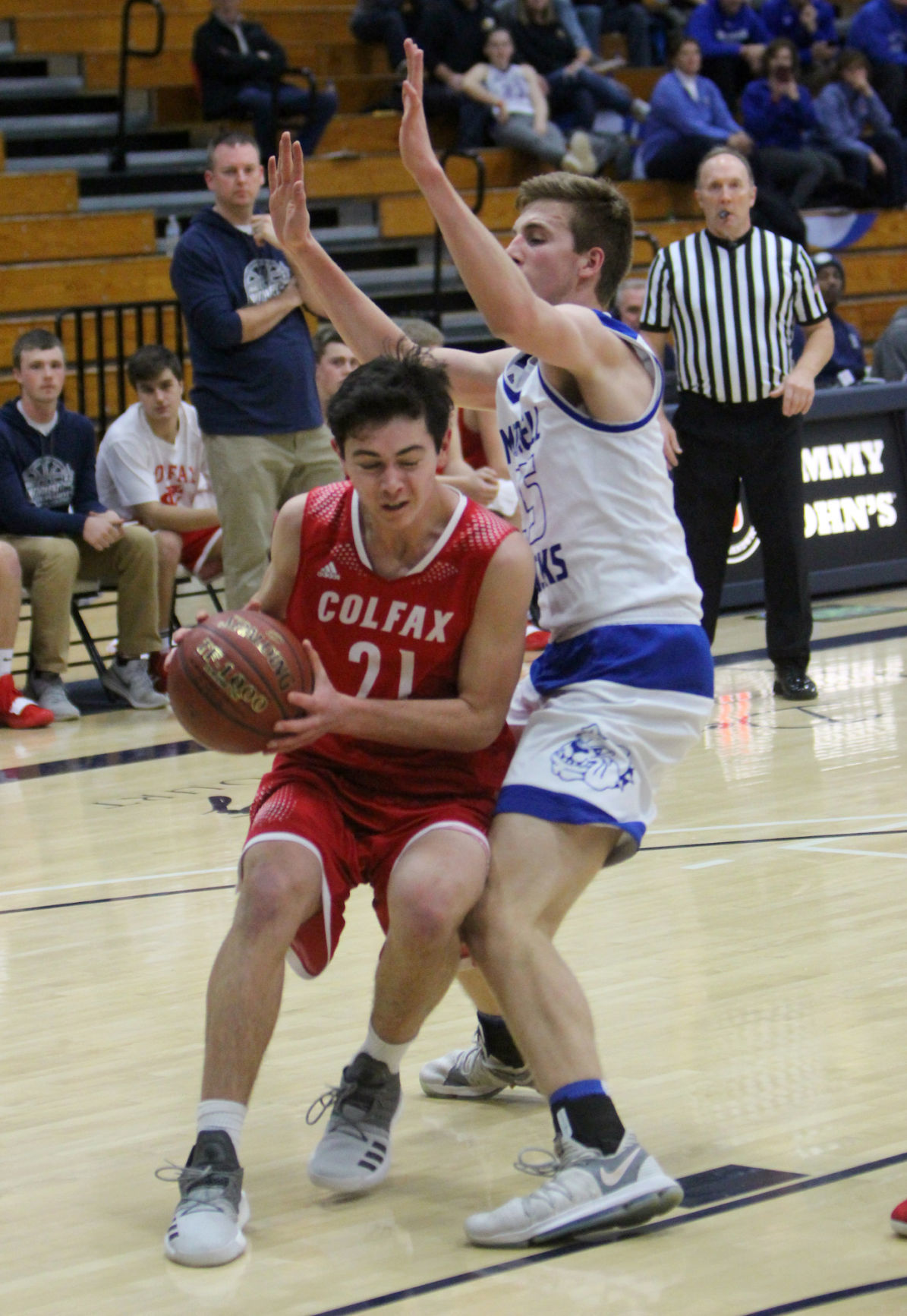 McDonell boys basketball vs Colfax at UW-Stout 12-1-18